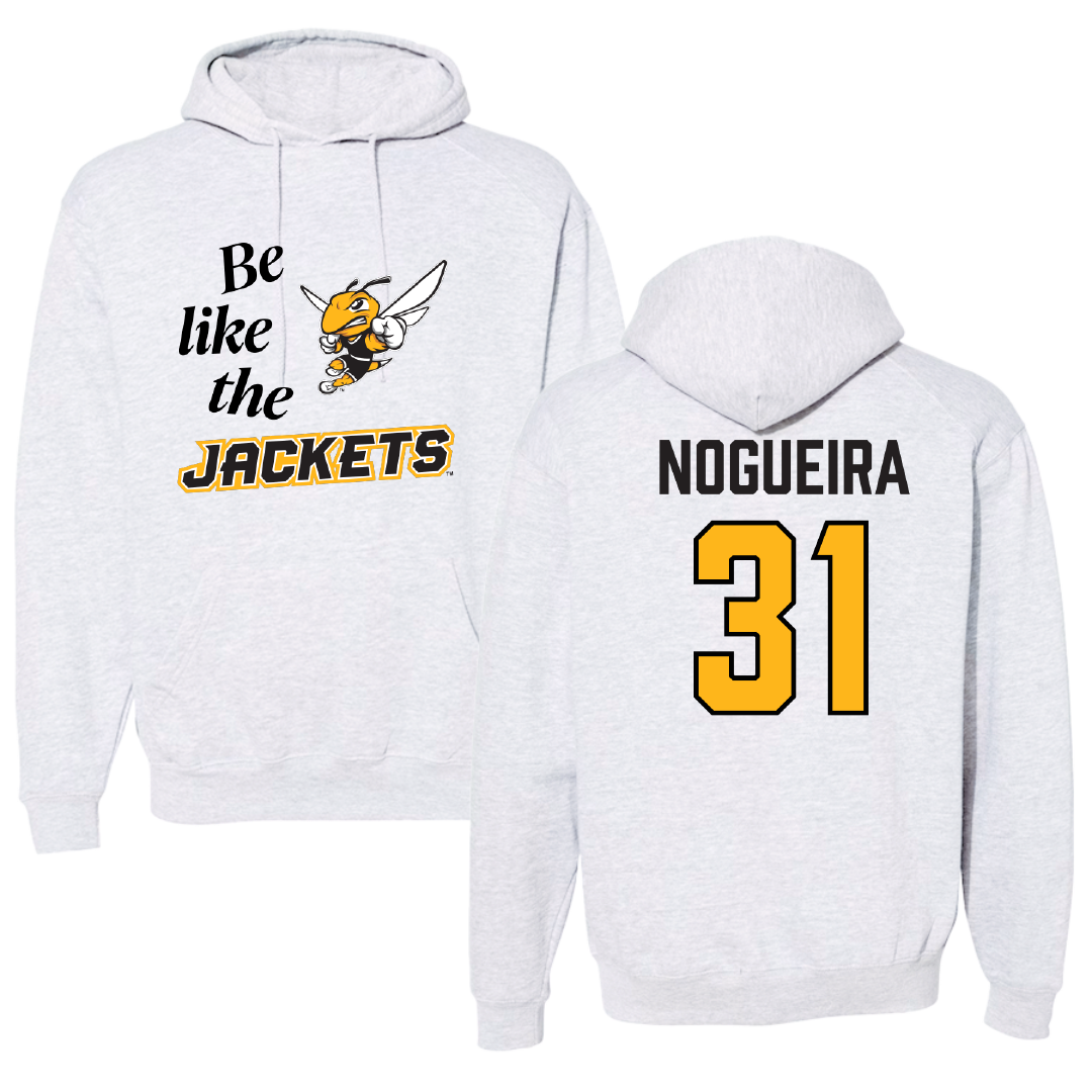 American International College Soccer (M) Light Gray Be Like Us Hoodie - #31 Angelo Nogueira