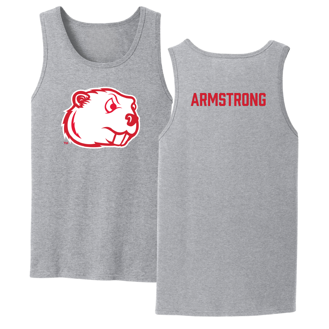 Minot State University Wrestling (M) Sport Gray Tank Top - Jasper Armstrong