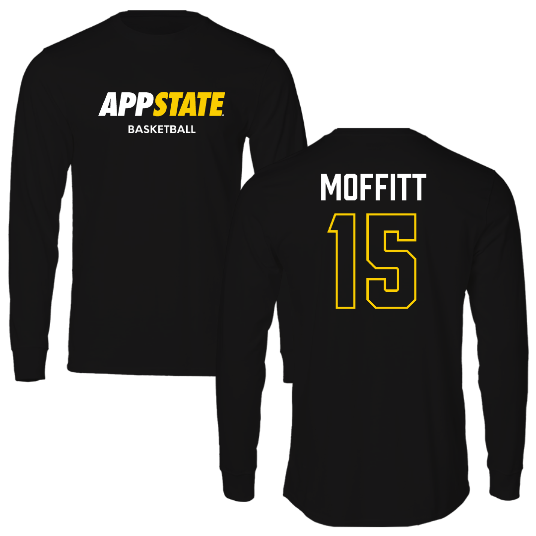 Appalachian State University Basketball (W) Black Block Long Sleeve - #15 Rylan Moffitt