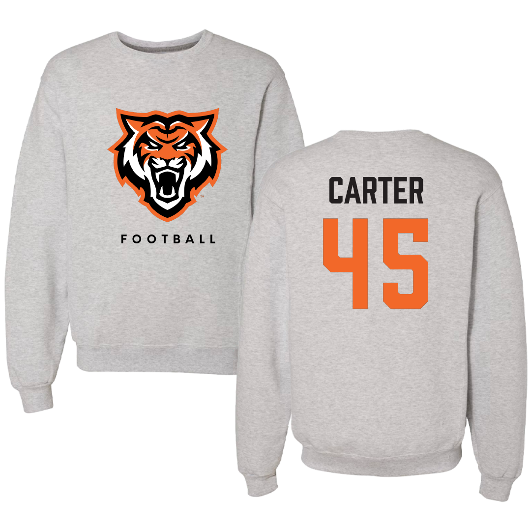Idaho State University Football Gray Crewneck - #45 Ryan Carter
