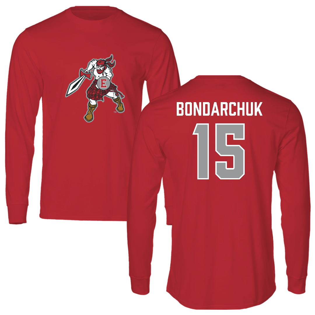 PennWest Edinboro Lacrosse Red Performance Long Sleeve - #15 Liza Bondarchuk