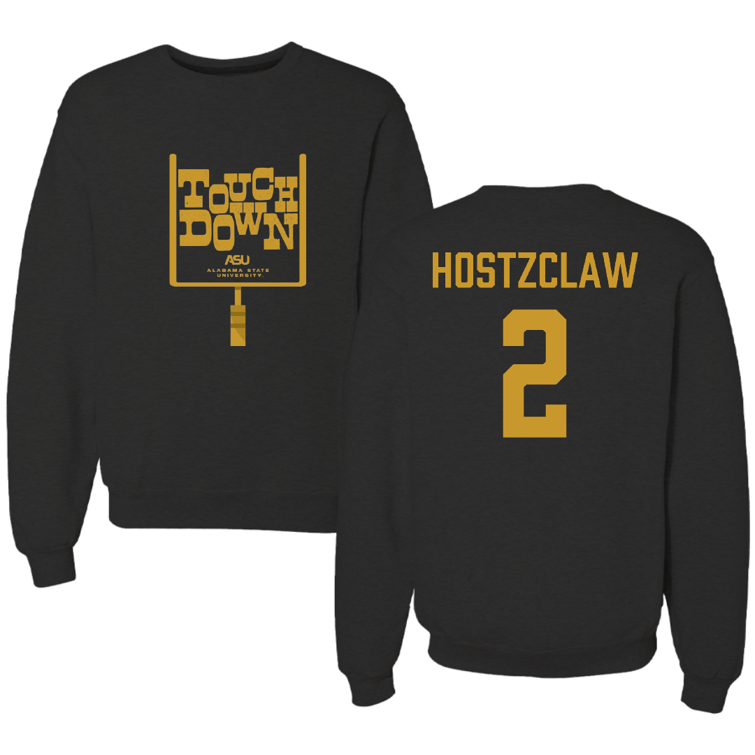 Alabama State University Football Black Touchdown Crewneck - #2 Jamarie Hostzclaw