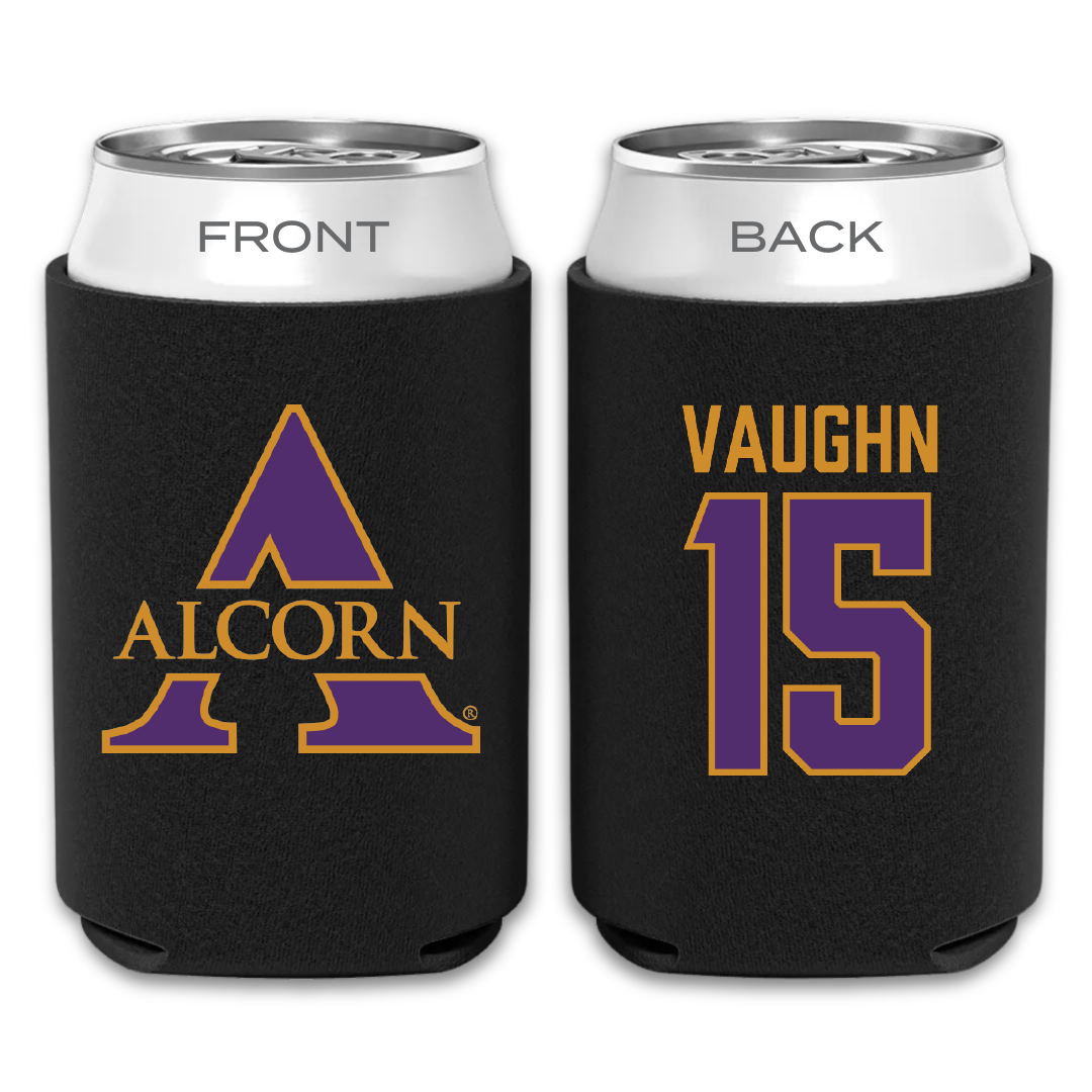 Alcorn State University Football Black Can Cooler - #15 Xzavier Vaughn
