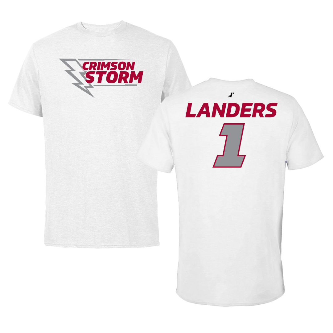 Southern Nazarene University Soccer (W) White Tee - #1 Reagan Landers