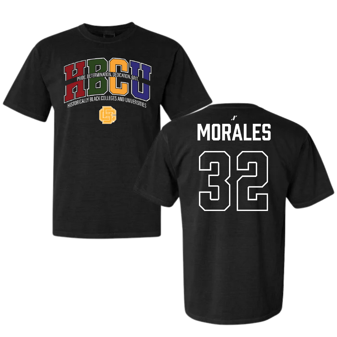 Bethune-Cookman University Baseball Black HBCU Comfort Colors Tee - #32 Justin Morales