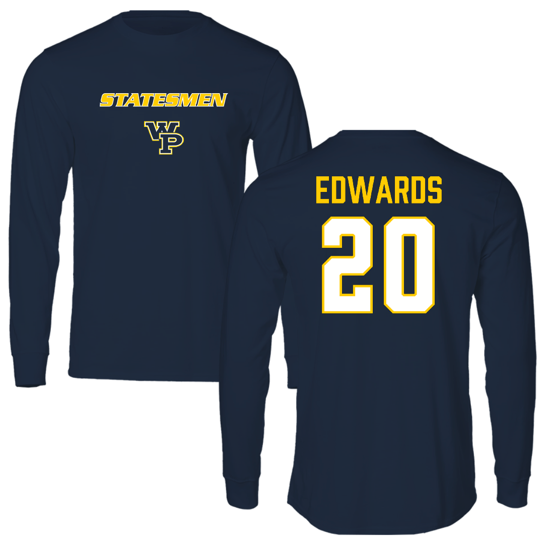 William Penn University Basketball (M) Navy Performance Long Sleeve - #20 Andrew Edwards