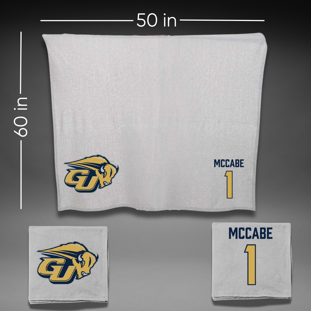 Gallaudet University Soccer (M) Gray Blanket - #1 John McCabe