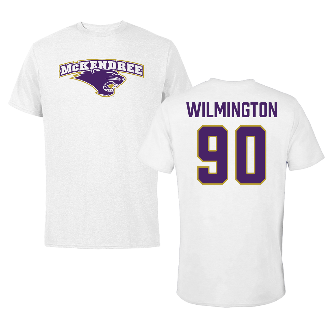 McKendree University Football White Tee - #90 Dwayne Wilmington