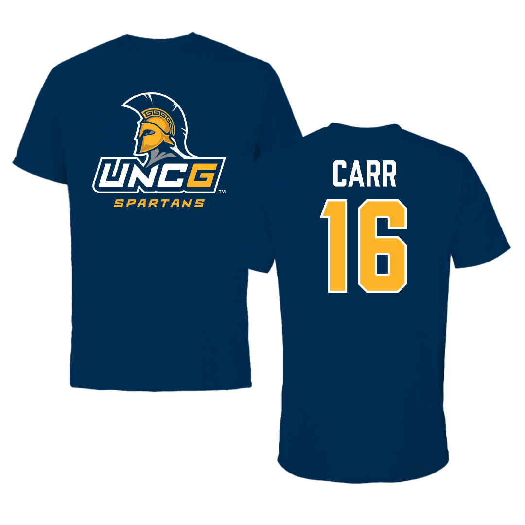 UNC Greensboro Softball Navy Performance Tee - #16 Layla Carr