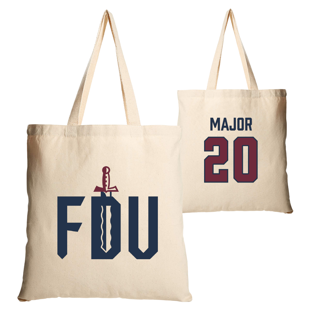 Fairleigh Dickinson University-Metropolitan Campus Soccer Tan Canvas Tote Bag - #20 Madison Major