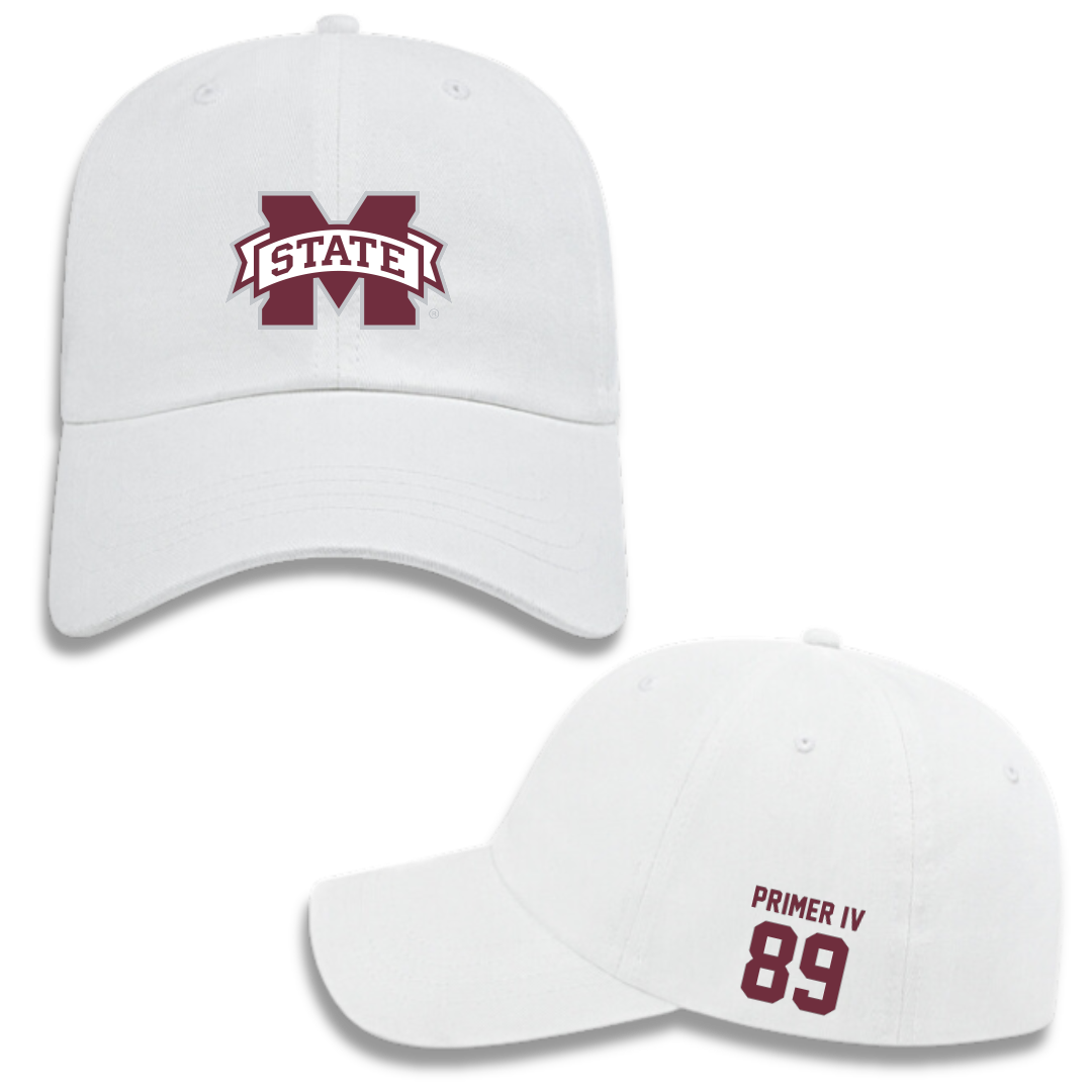 Mississippi State University Football White Hat - #89 Jessie Primer IV