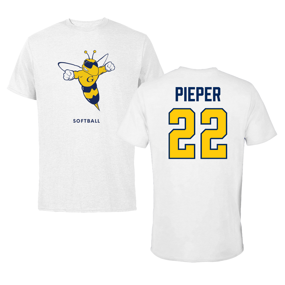 Graceland University Softball White Tee - #22 Paige Pieper