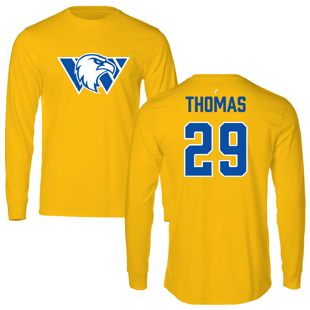 Williams Baptist University Softball Gold Long Sleeve - #29 Paige Thomas