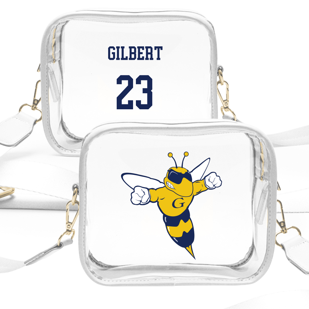 Graceland University Baseball White Clear Stadium Bag - #23 Jayden Gilbert