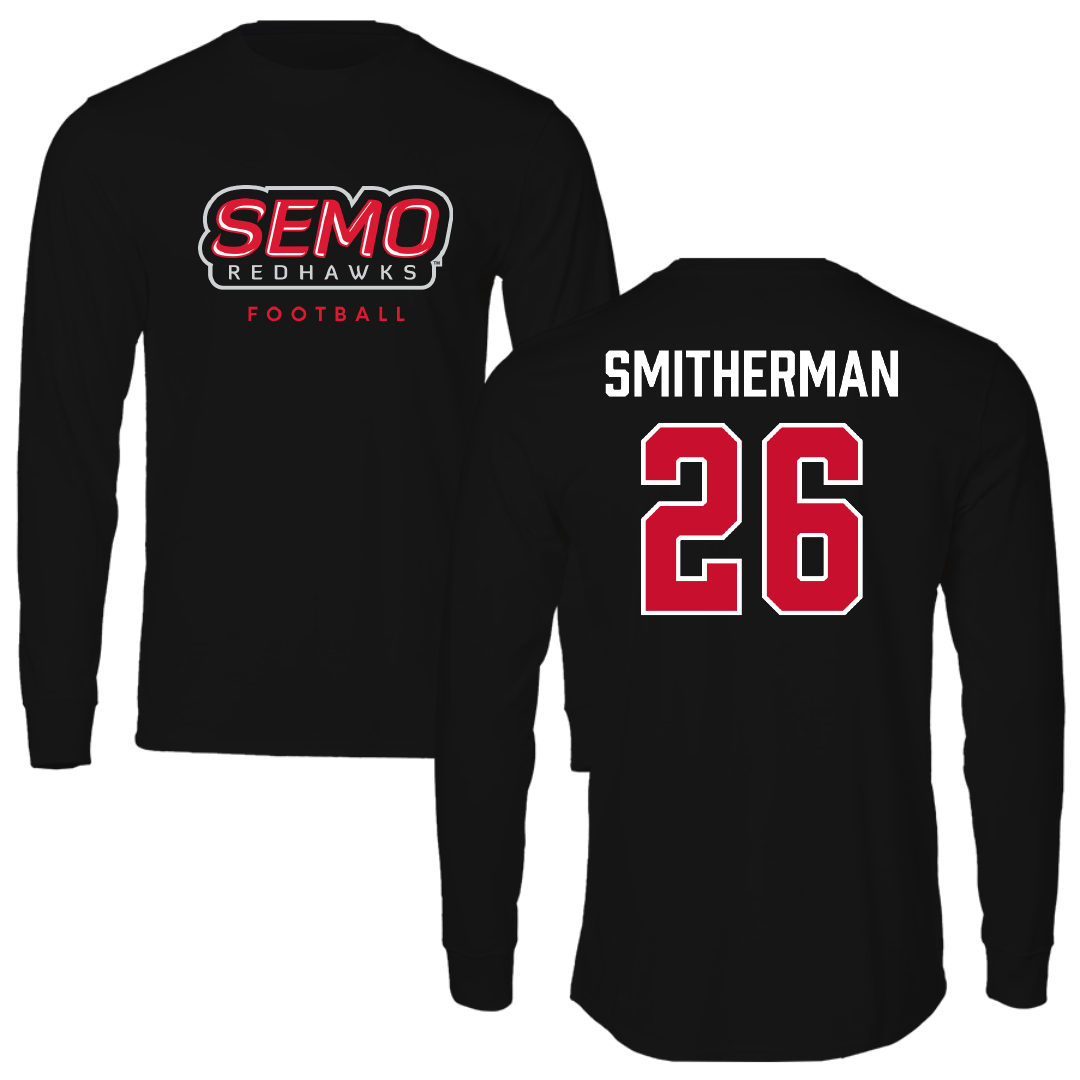 Southeast Missouri State University Football Black Performance Long Sleeve - #26 Jayden Smitherman