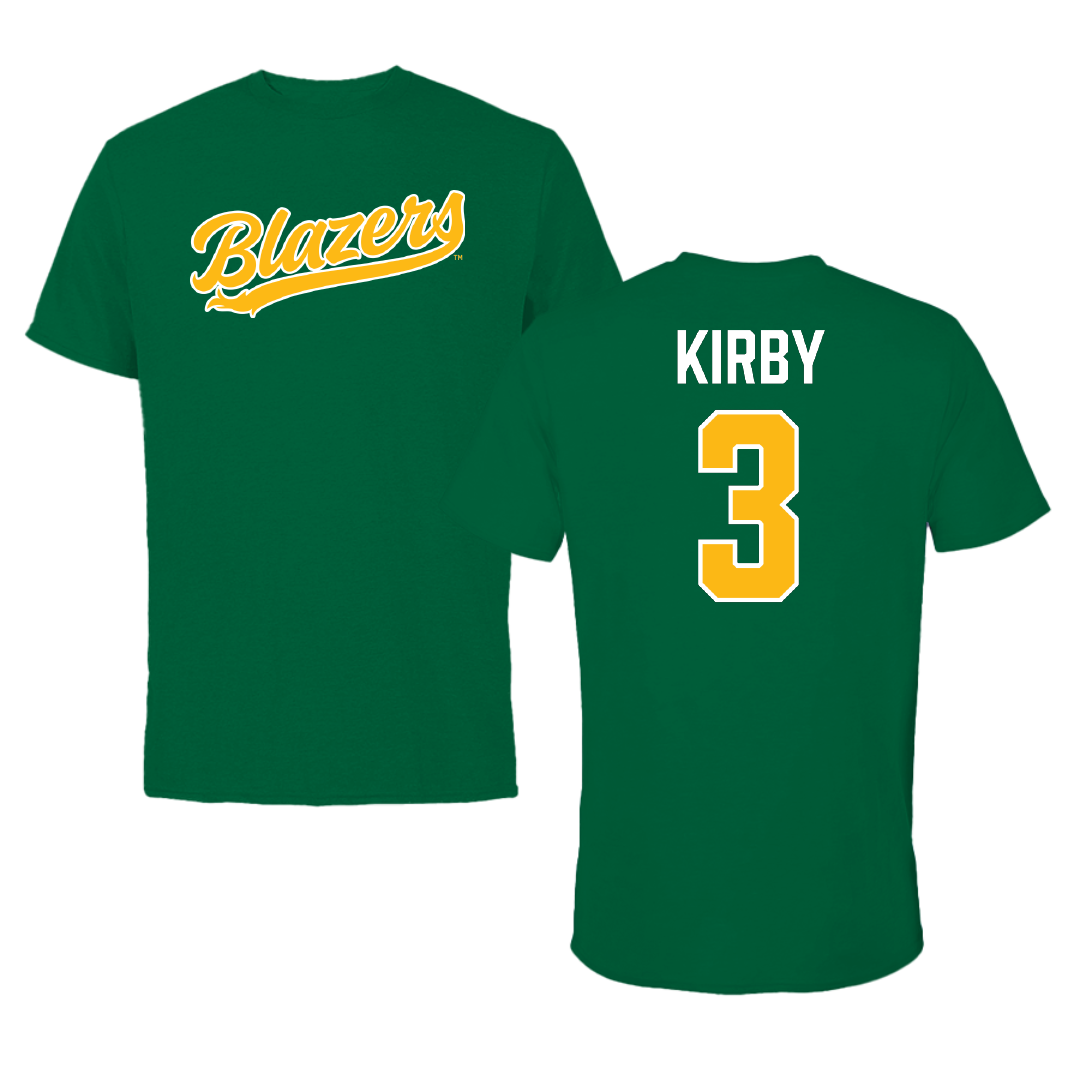 University of Alabama at Birmingham Softball Green Tee - #3 Leigha Kirby