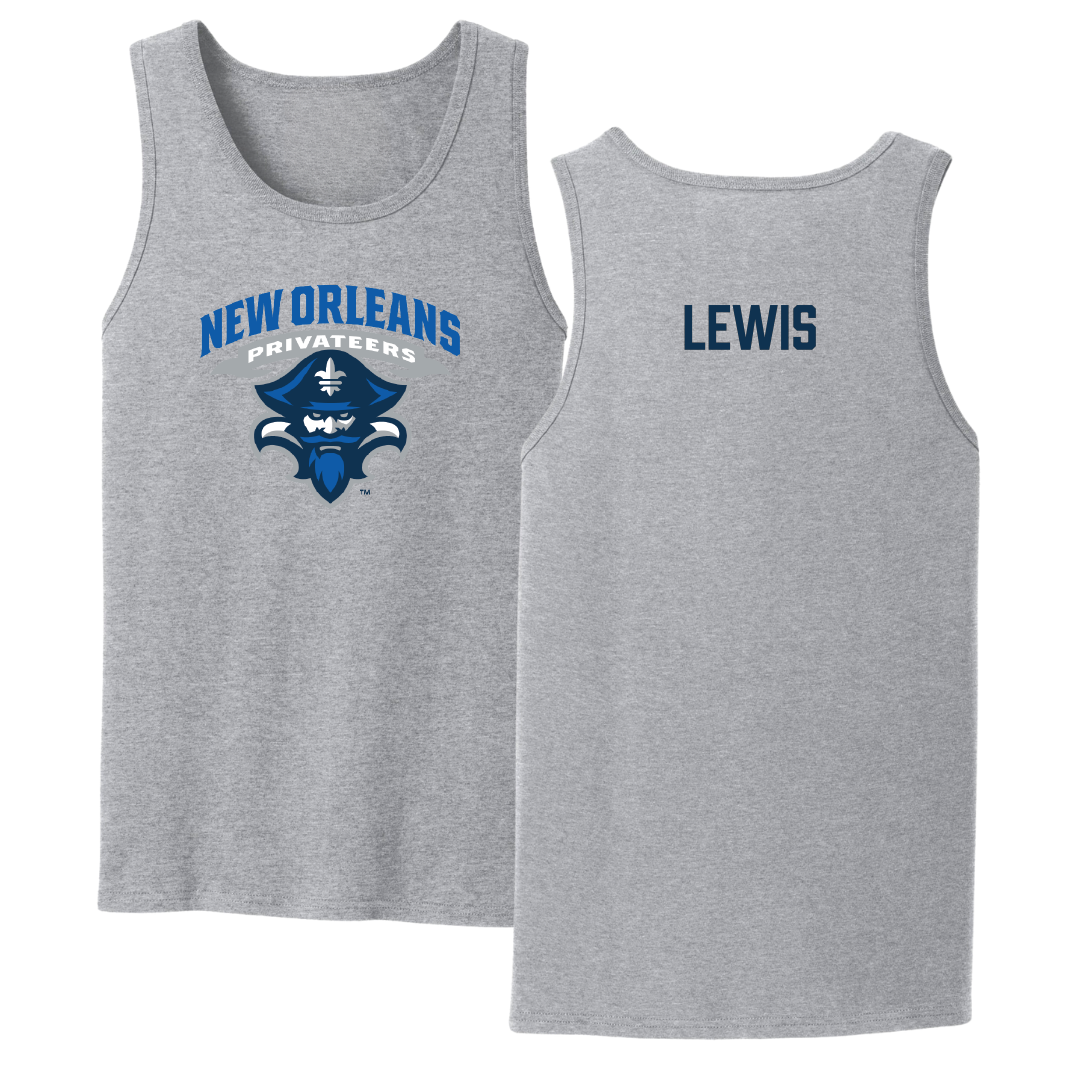 University of New Orleans POM Sport Gray Tank Top - Caylum Lewis