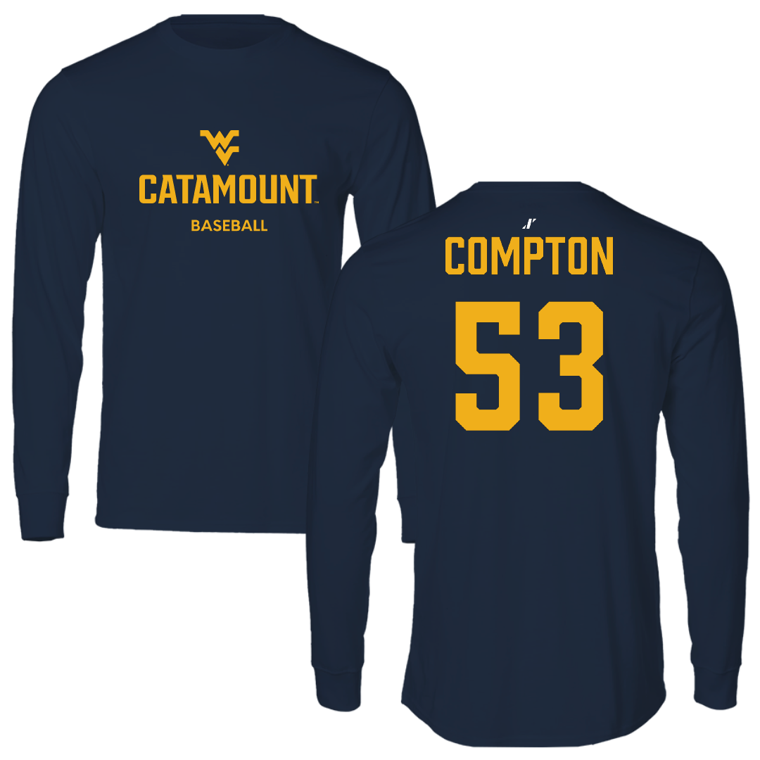 Potomac State College Baseball Navy Long Sleeve - #53 Jake Compton