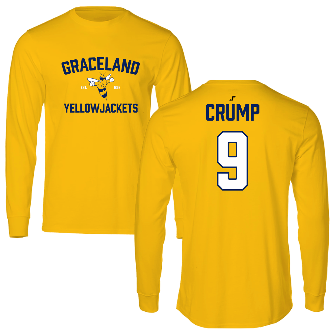 Graceland University Softball Gold General Performance Long Sleeve - #9 Riah Crump