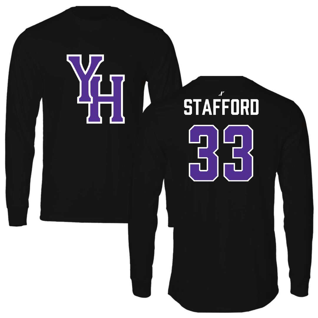 Young Harris College Lacrosse (M) Black Long Sleeve - #33 Andrew Stafford