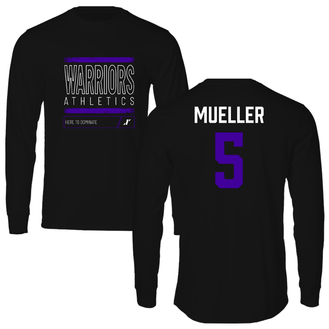 Winona State University Baseball Black Dominate Long Sleeve - #5 Cayden Mueller