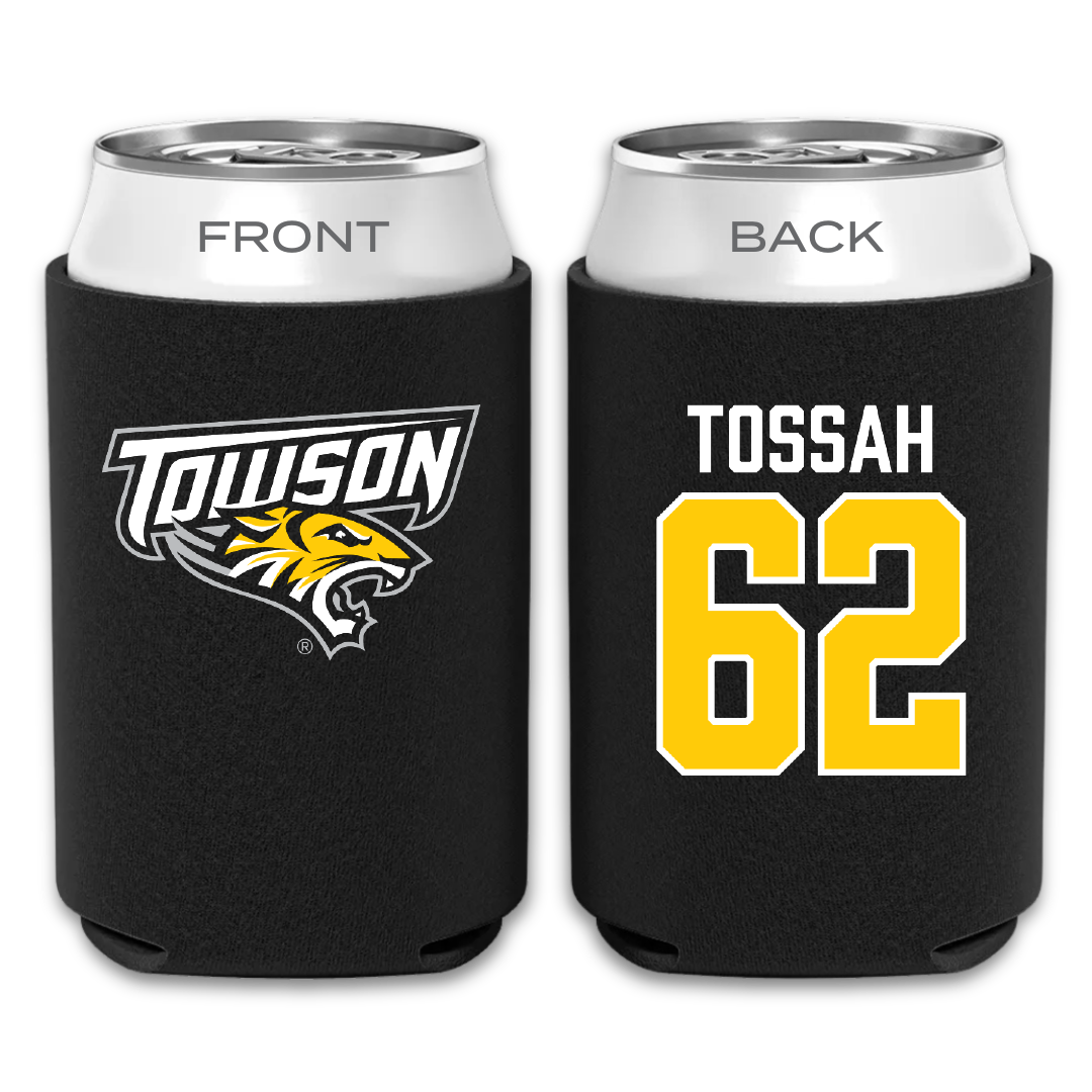 Towson University Football Black Can Cooler - #62 Derick Tossah