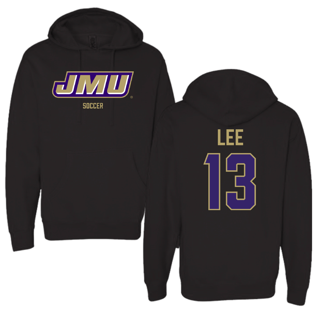 James Madison University Soccer (M) Black Hoodie - #13 David Lee