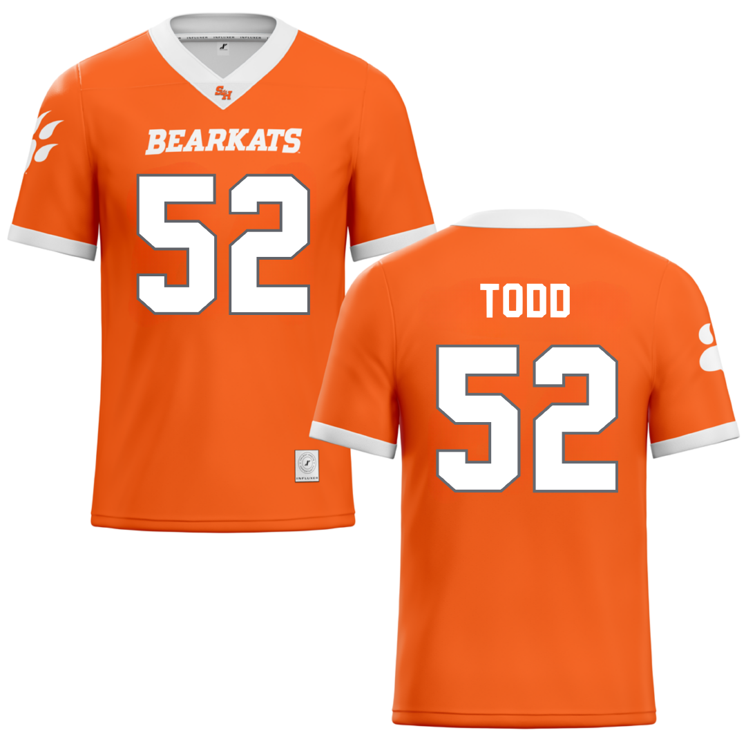 Sam Houston State University Orange Football Jersey - #52 Cam Todd