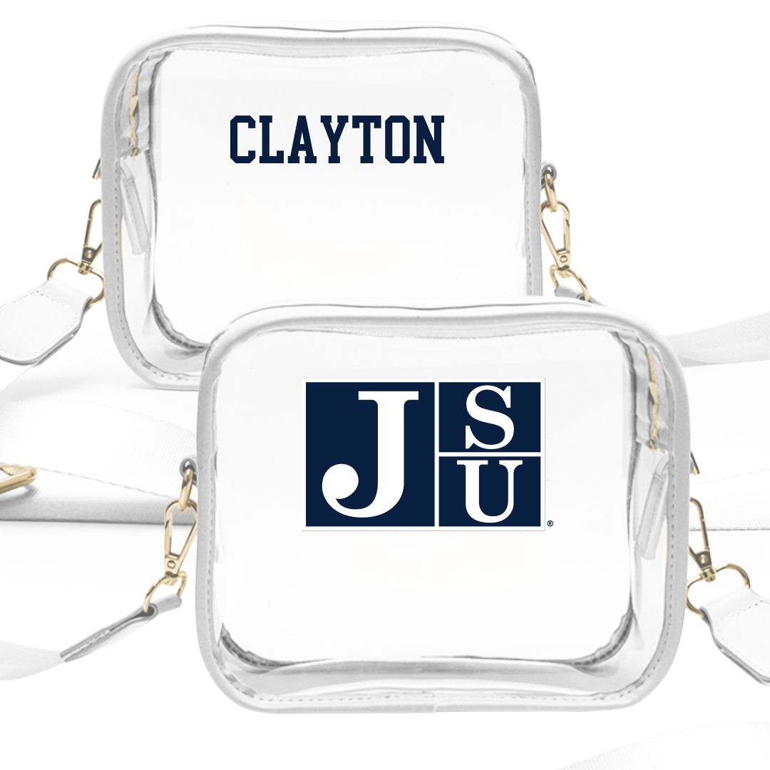 Jackson State University TF and XC White Clear Stadium Bag - Jiya Clayton