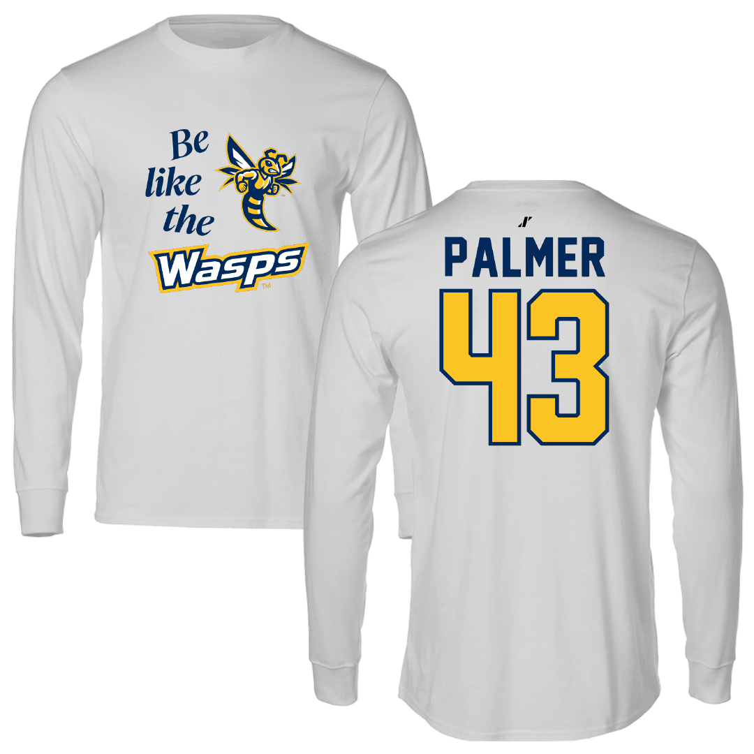Emory & Henry College Baseball Light Gray Be Like Us Long Sleeve - #43 Aidan Palmer