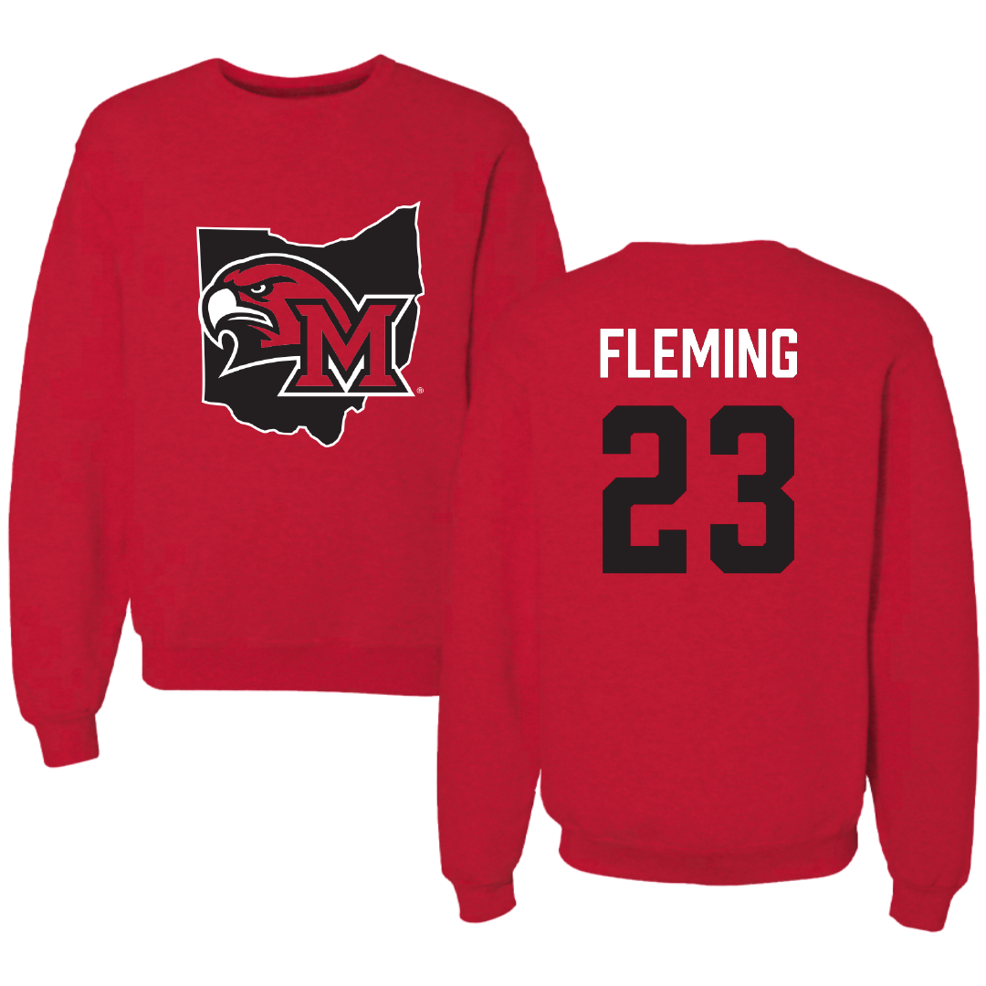 Miami University (Ohio) Softball Red State Crewneck - #23 Mia Fleming