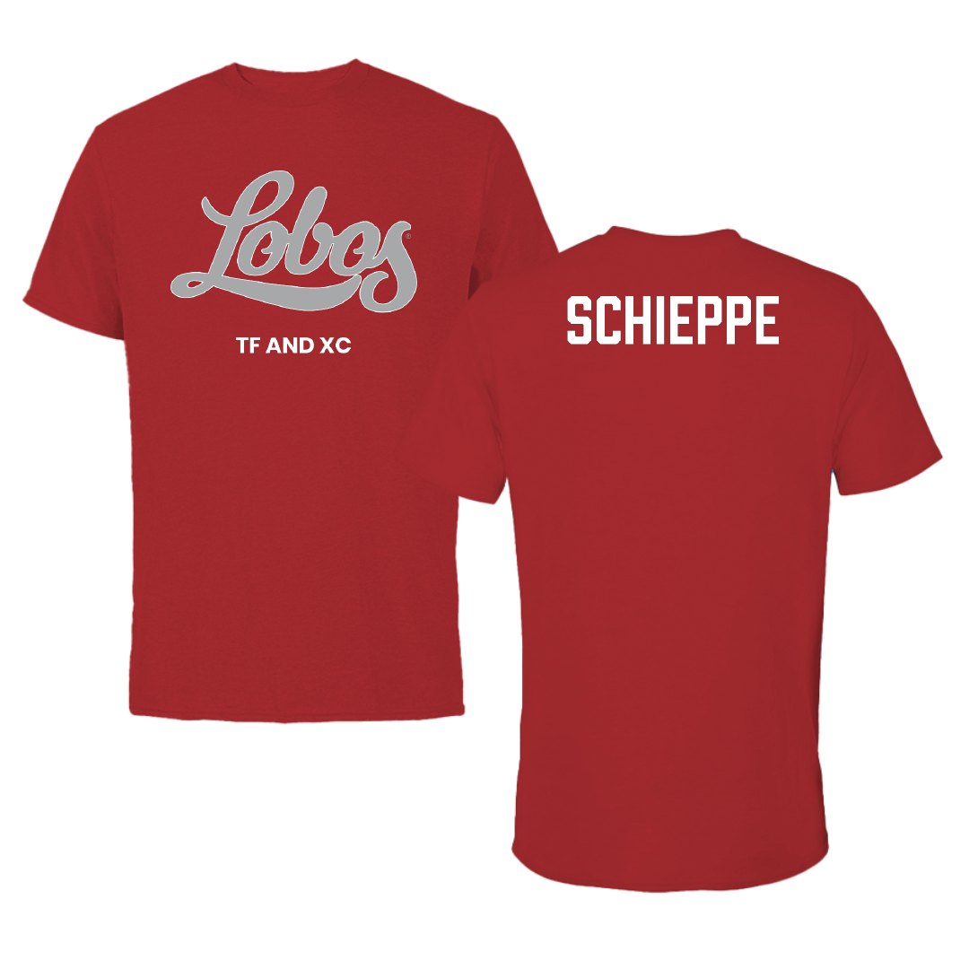 University of New Mexico TF and XC Canvas Red Tee - Peyton Schieppe