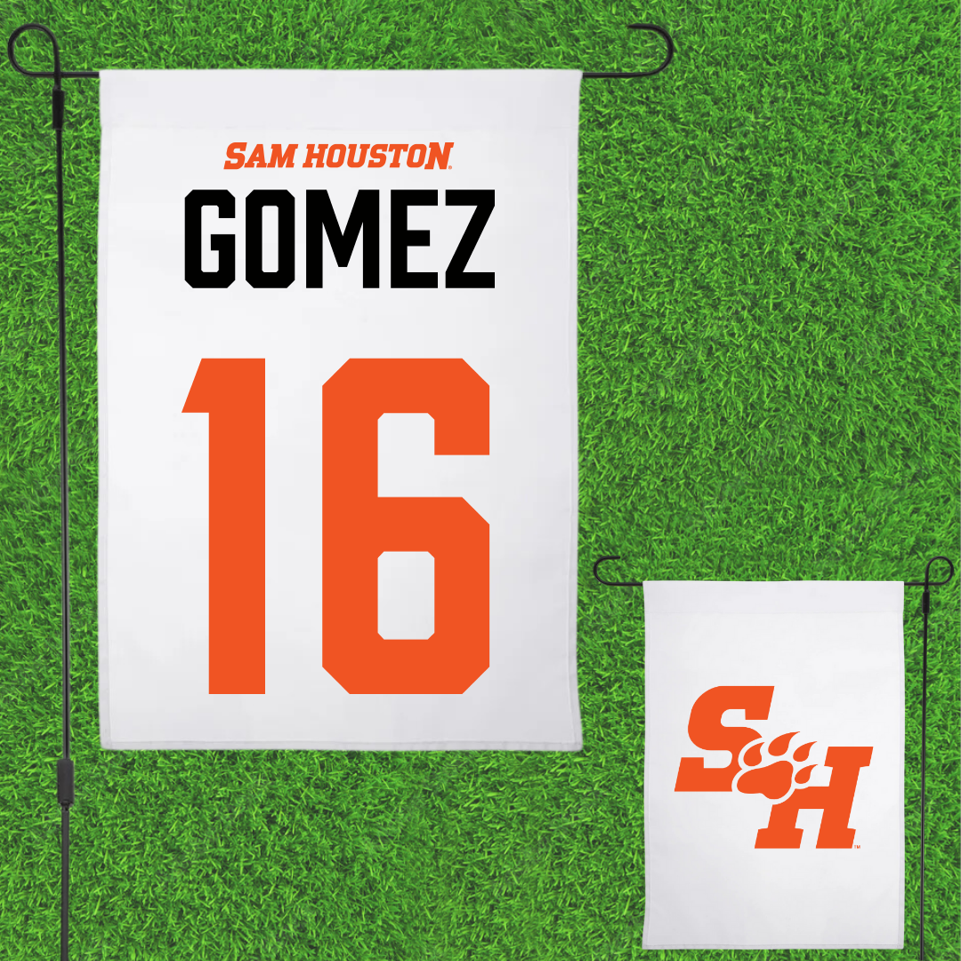 Sam Houston State University Soccer White Garden Flag - #16 Gianna Gomez
