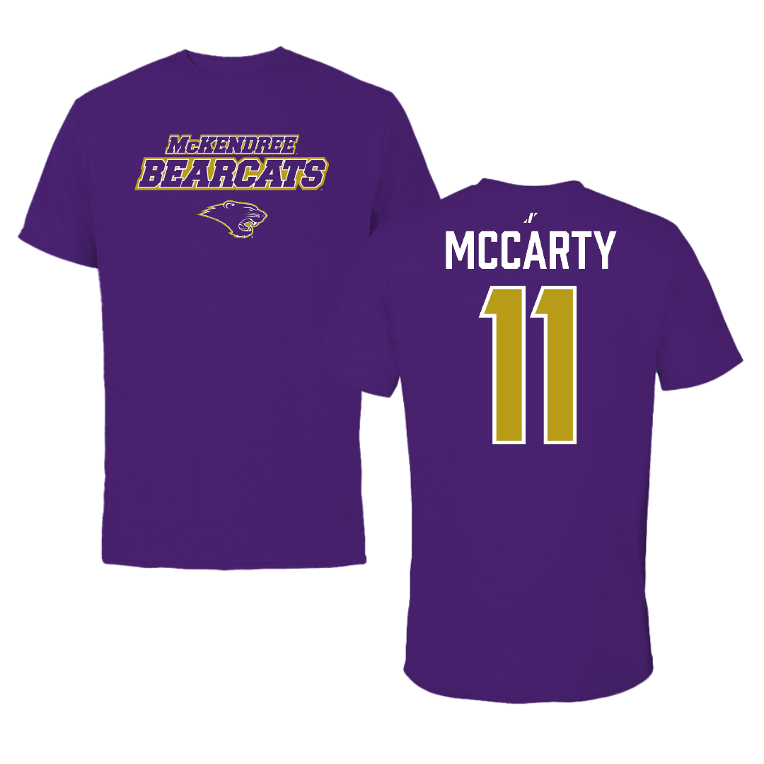 McKendree University Baseball Purple General Tee - #11 Keegan McCarty