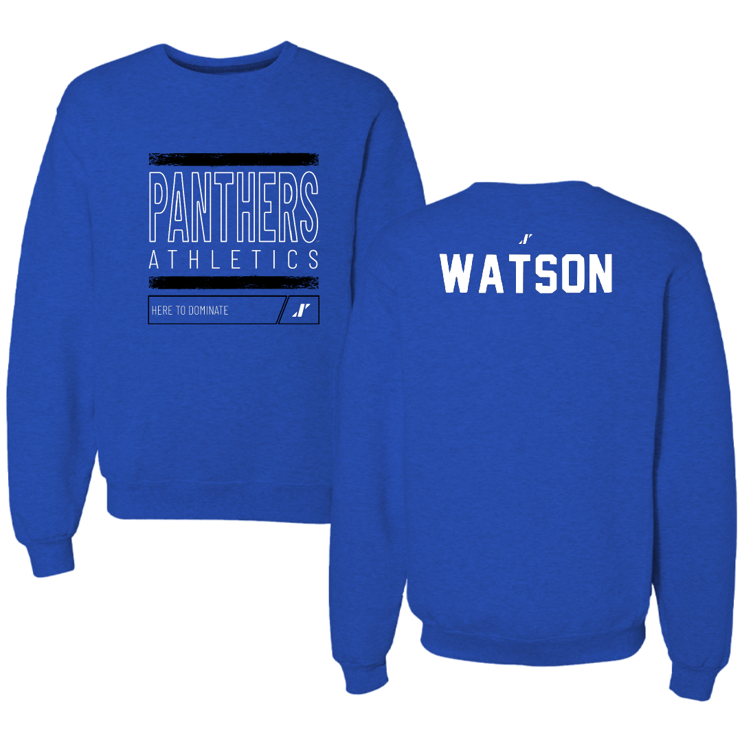 Georgia State University Football Blue Dominate Crewneck - Romello Watson