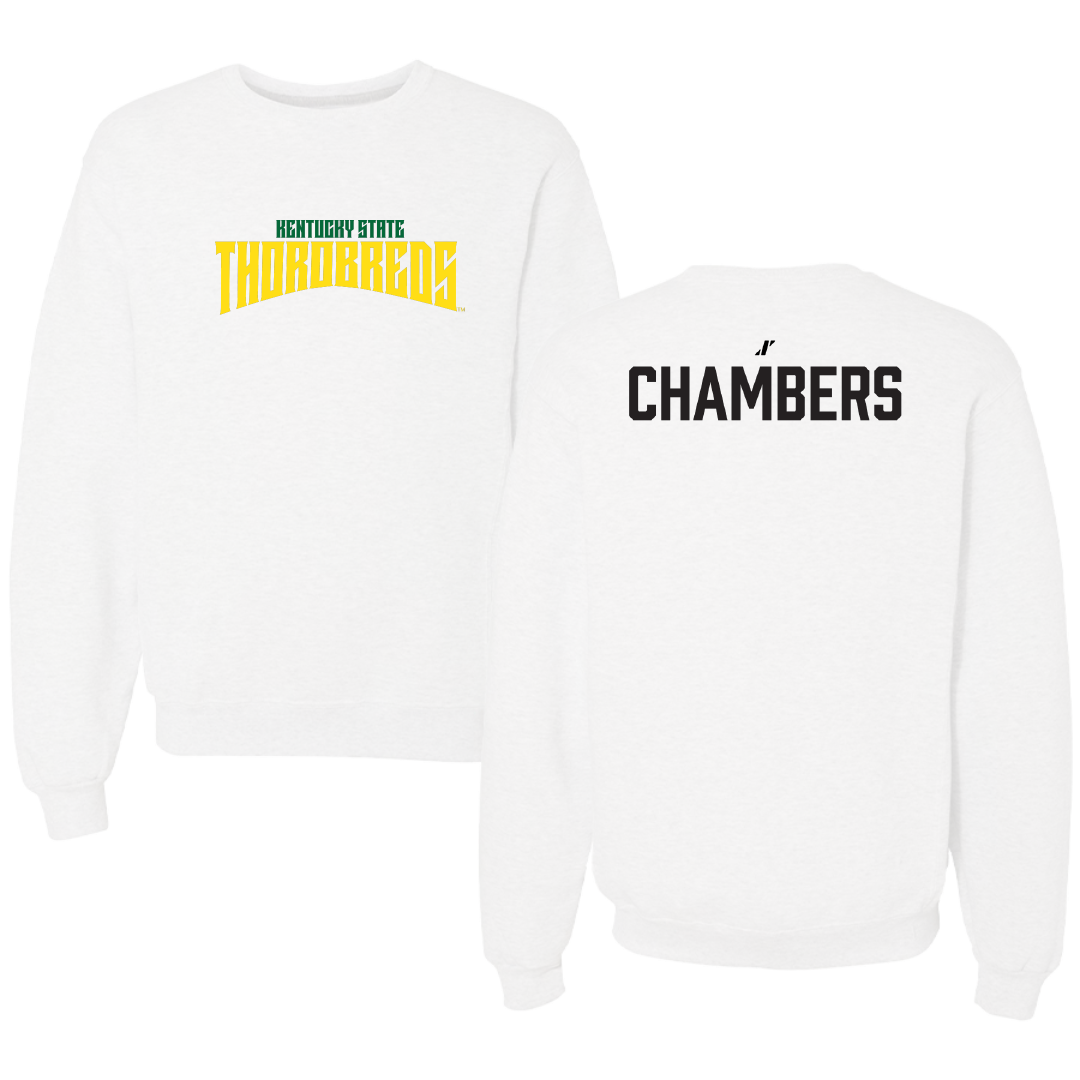 Kentucky State University TF and XC White Classic Crewneck - Ernest Chambers