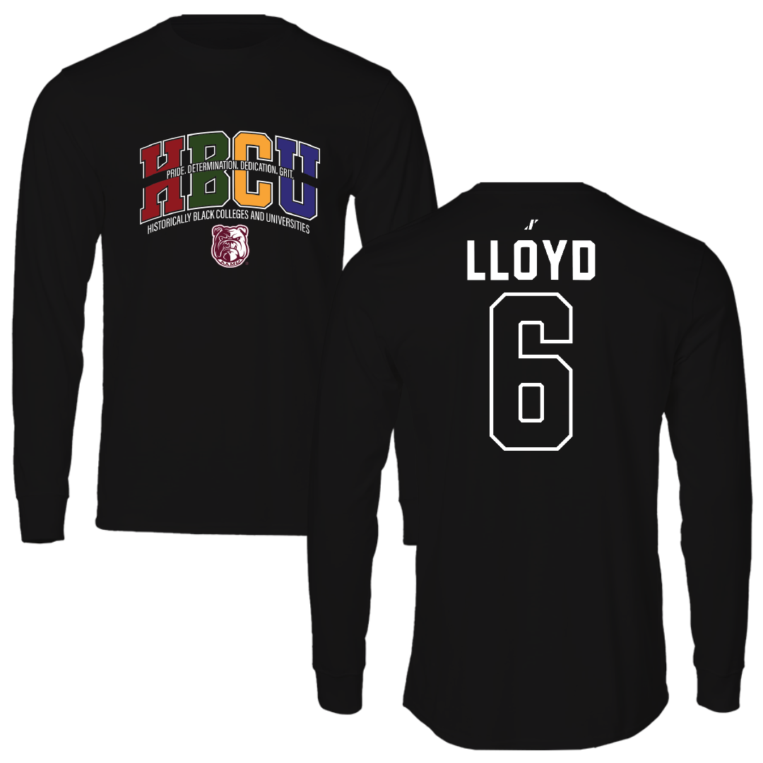 Alabama A&M University Baseball Black HBCU Performance Long Sleeve - #6 Mekhi Lloyd
