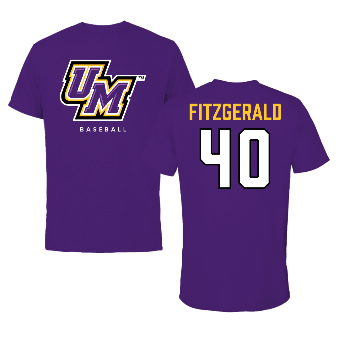 University of Montevallo Baseball Royal Purple Performance Tee - #40 Jack Fitzgerald