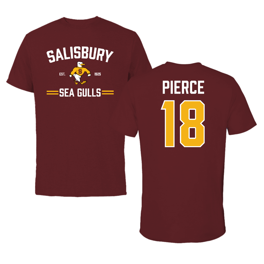 Salisbury University Soccer Maroon General Performance Tee - #18 Liam Pierce