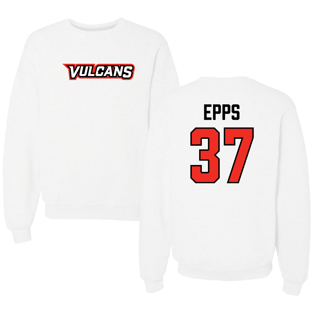 PennWest California Football White Crewneck - #37 Khalil Epps