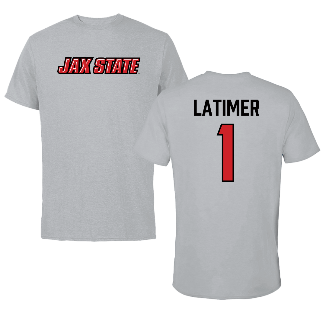 Jacksonville State University Football Sport Gray Tee - #1 Geimere Latimer