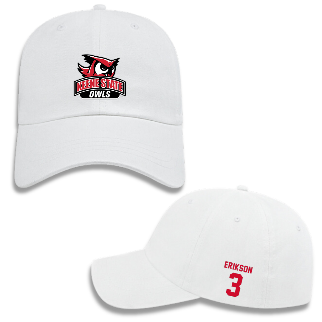 Keene State College Field Hockey (W) White Hat - #3 Jennifer Erikson
