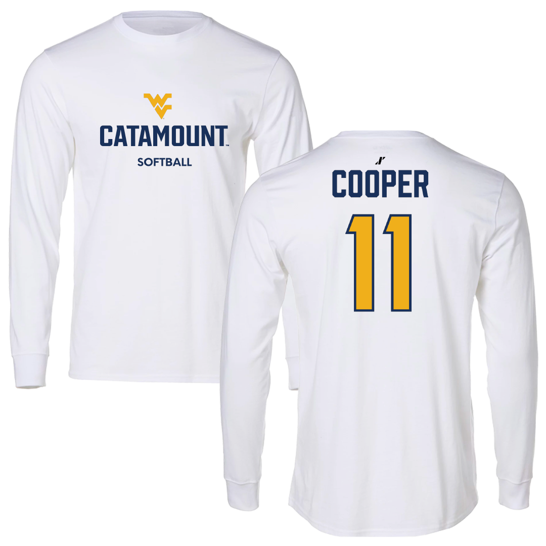 Potomac State College Softball White Performance Long Sleeve - #11 Katelyn Cooper