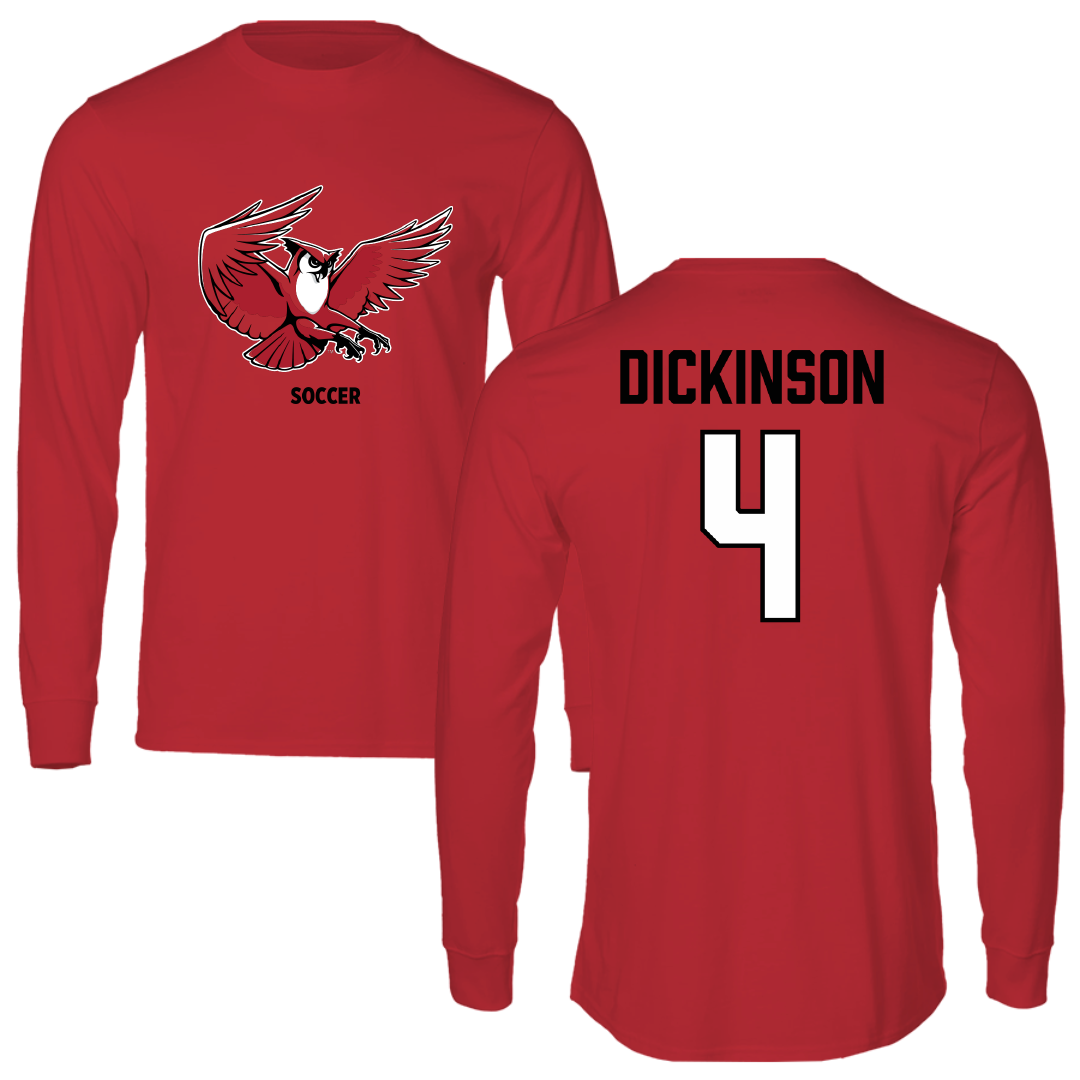 Keene State College Soccer (W) Red Performance Long Sleeve - #4 Bryn Dickinson