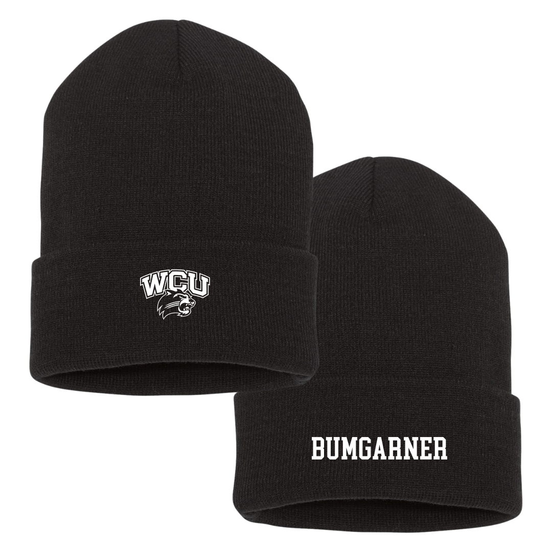 Western Carolina University Football Black Beanie - #56 Mabry Bumgarner