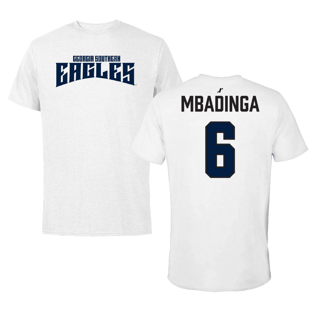 Georgia Southern University Football White Classic Tee - #6 David Mbadinga
