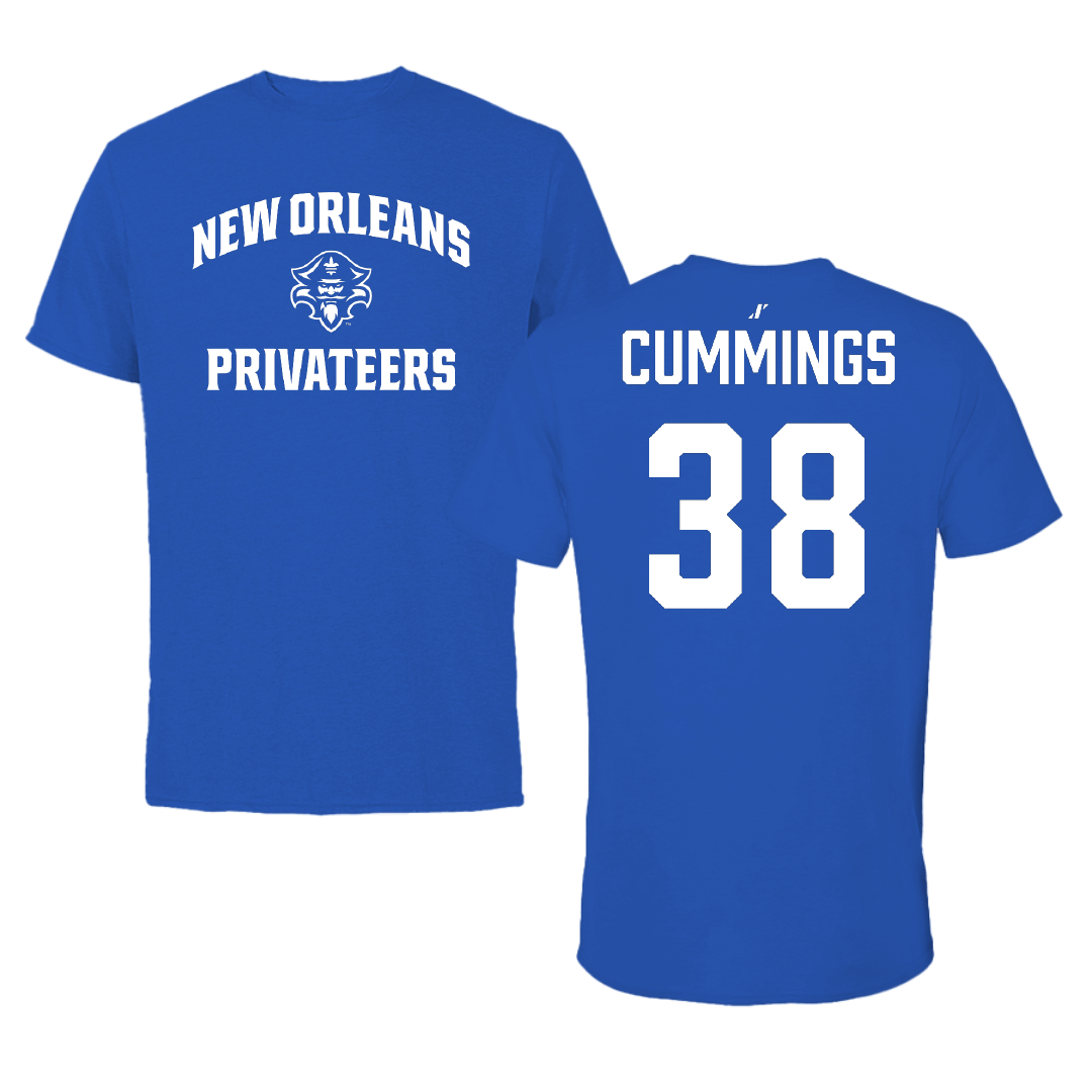 University of New Orleans Baseball Blue General Performance Tee - #38 Dathan Cummings