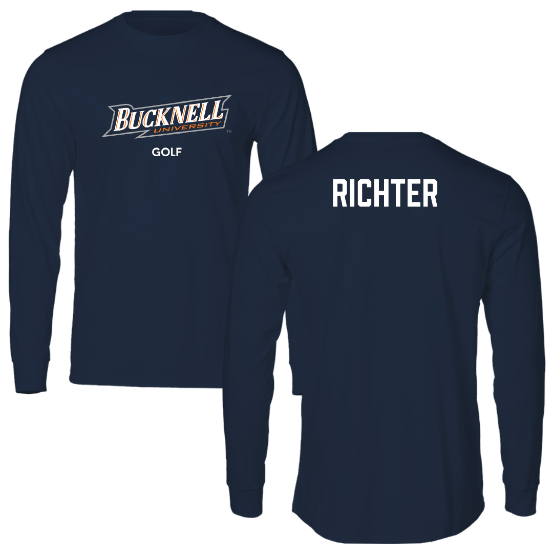 Bucknell University Golf (W) Navy Performance Long Sleeve - Paige Richter