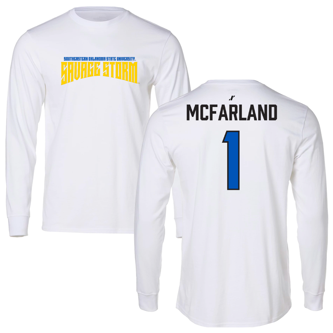 Southeastern Oklahoma State University Volleyball White Classic Long Sleeve - #1 Riley McFarland