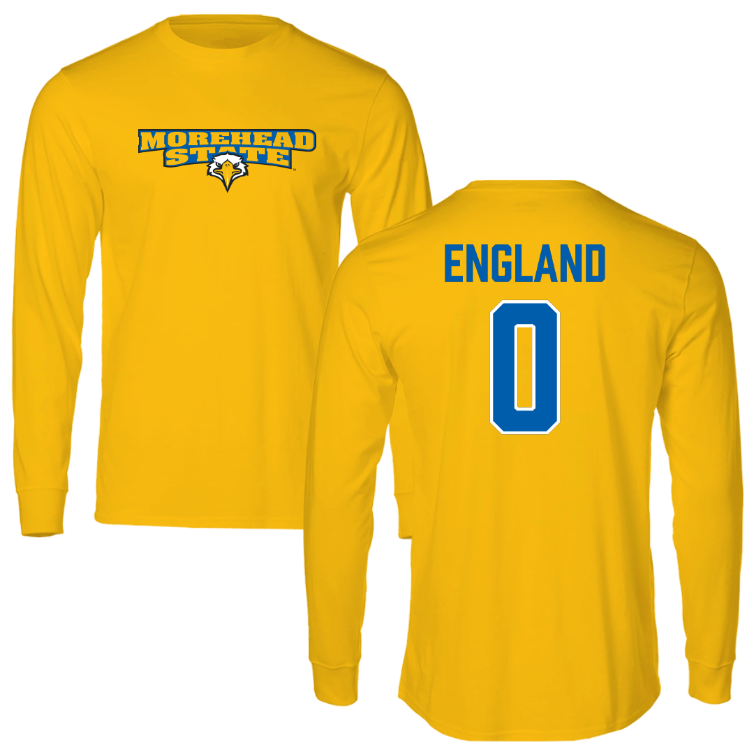 Morehead State University Football Gold Performance Long Sleeve - #0 Bronson England